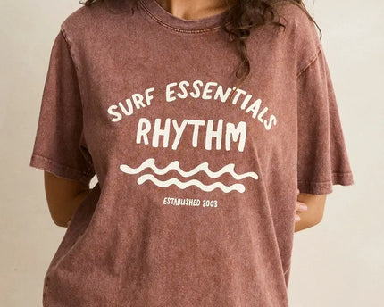 Rhythm Rhythm Dames Surf Essentials Oversized Tee Chocolate