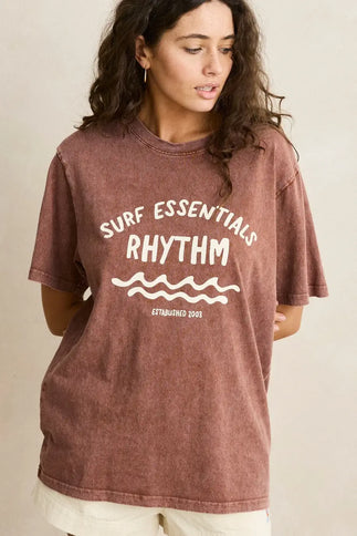 Rhythm Rhythm Dames Surf Essentials Oversized Tee Chocolate