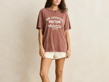 Rhythm Rhythm Dames Surf Essentials Oversized Tee Chocolate