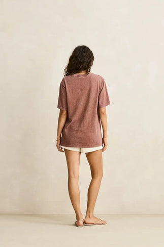 Rhythm Rhythm Dames Surf Essentials Oversized Tee Chocolate