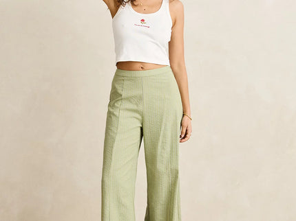 Rhythm Rhythm Dames Vista Stripe Wide Leg Pants Olive