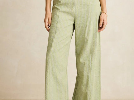 Rhythm Rhythm Dames Vista Stripe Wide Leg Pants Olive