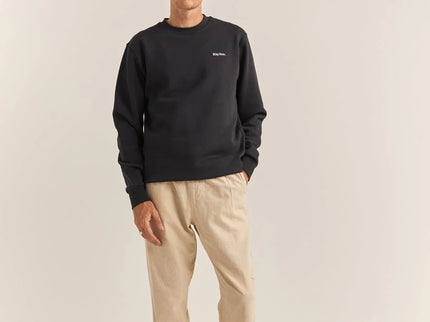 Rhythm Rhythm Heren Brand Fleece Crew Black