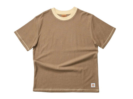 Rhythm Rhythm Heren Contrast Vintage Terry T-Shirt Latte