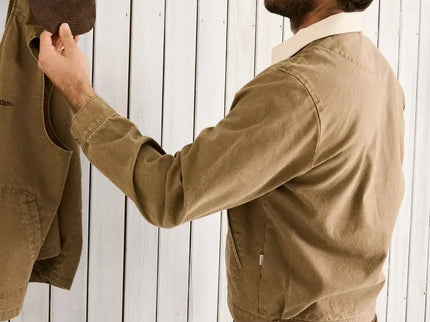 Rhythm Rhythm Heren Cultivation Canvas Jacket Camel