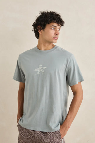 Rhythm Rhythm Heren Drifter T-Shirt Seafoam