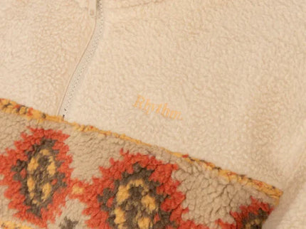 Rhythm Rhythm Heren Dusty Quarter Zip Fleece Natural