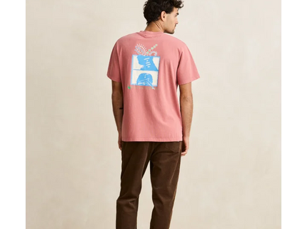 Rhythm Rhythm Heren Echoes Vintage Tee Dusty Rose