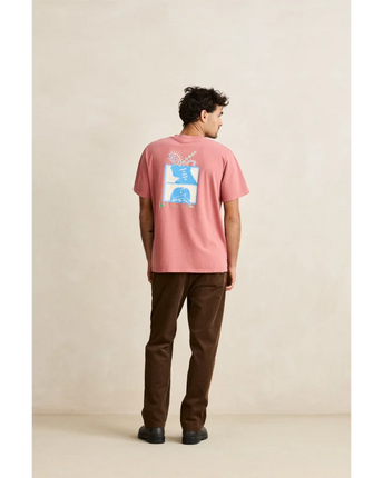Rhythm Rhythm Heren Echoes Vintage Tee Dusty Rose