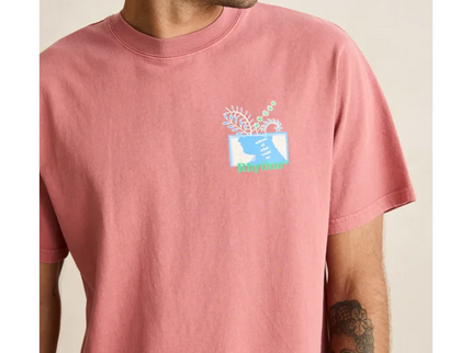 Rhythm Rhythm Heren Echoes Vintage Tee Dusty Rose