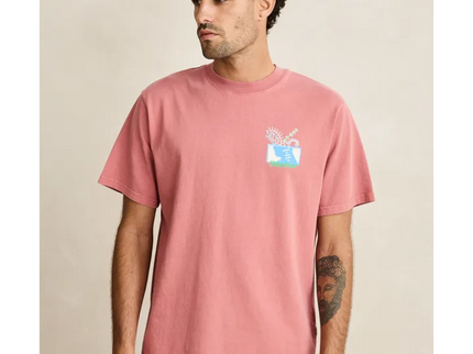 Rhythm Rhythm Heren Echoes Vintage Tee Dusty Rose