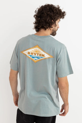 Rhythm Rhythm Heren Frame SS T-shirt Seafoam