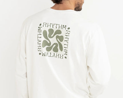 Rhythm Rhythm Heren Grange Loose Fit LS Tee Ecru