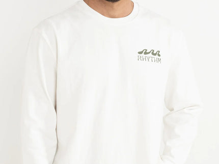 Rhythm Rhythm Heren Grange Loose Fit LS Tee Ecru