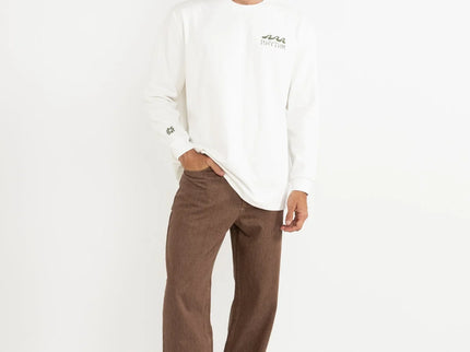 Rhythm Rhythm Heren Grange Loose Fit LS Tee Ecru