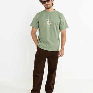Rhythm Rhythm Heren Grange Vintage T-Shirt Sage