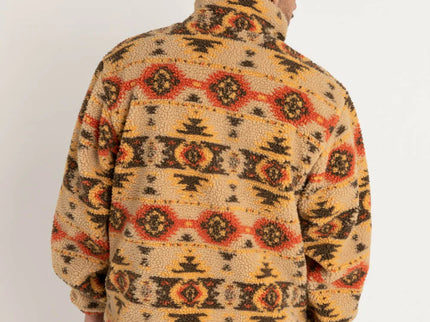 Rhythm Rhythm Heren High Noon Quarter Zip Fleece Tan