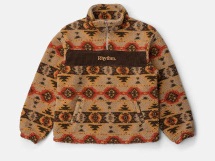 Rhythm Rhythm Heren High Noon Quarter Zip Fleece Tan