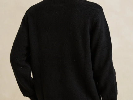 Rhythm Rhythm Heren Mohair Stripe Knit Sweater Black