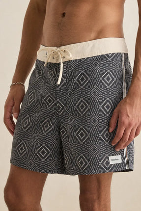 Rhythm Rhythm Heren Mosaic Heritage Trunk Boardshort Black