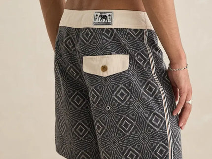 Rhythm Rhythm Heren Mosaic Heritage Trunk Boardshort Black