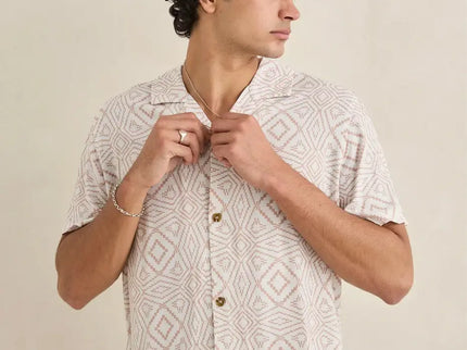 Rhythm Rhythm Heren Mosaic SS Shirt Tobacco