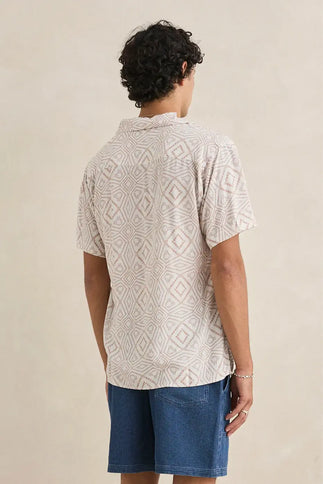 Rhythm Rhythm Heren Mosaic SS Shirt Tobacco