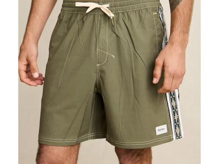 Rhythm Rhythm Heren Panel Stripe Beach Short Olive