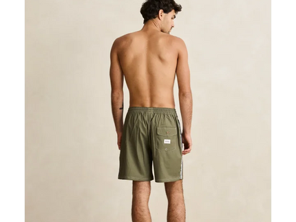 Rhythm Rhythm Heren Panel Stripe Beach Short Olive