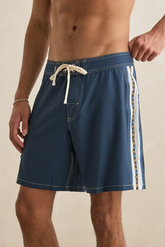 Rhythm Rhythm Heren Panel Stripe Trunk Boardshort Navy