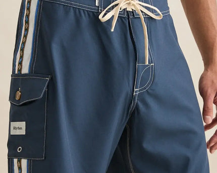 Rhythm Rhythm Heren Panel Stripe Trunk Boardshort Navy