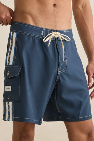 Rhythm Rhythm Heren Panel Stripe Trunk Boardshort Navy