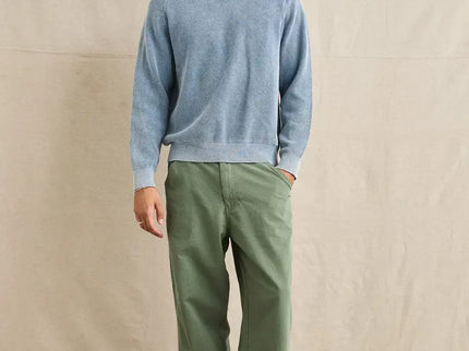 Rhythm Rhythm Heren Polu Crew Knit Sweater Washed Blue