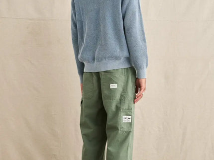 Rhythm Rhythm Heren Polu Crew Knit Sweater Washed Blue