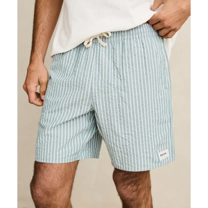Rhythm Rhythm Heren Seersucker Strip Jam Shorts Pine