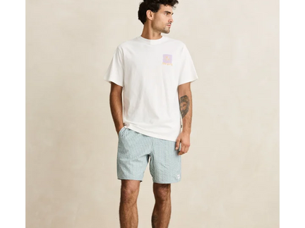 Rhythm Rhythm Heren Seersucker Strip Jam Shorts Pine