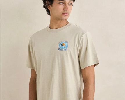 Rhythm Rhythm Heren Slow Down Slub T-Shirt Moonrock