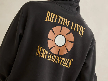 Rhythm Rhythm Heren Surf Essential Hoodie Washed Black