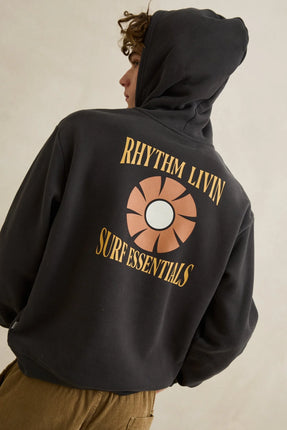 Rhythm Rhythm Heren Surf Essential Hoodie Washed Black