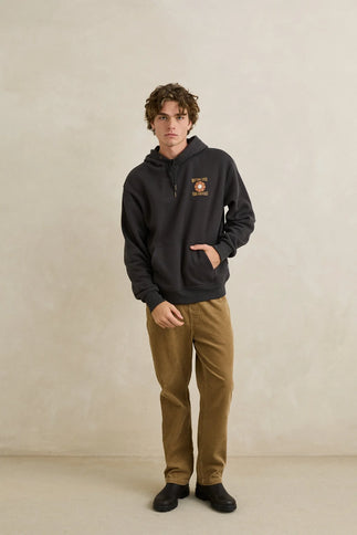 Rhythm Rhythm Heren Surf Essential Hoodie Washed Black