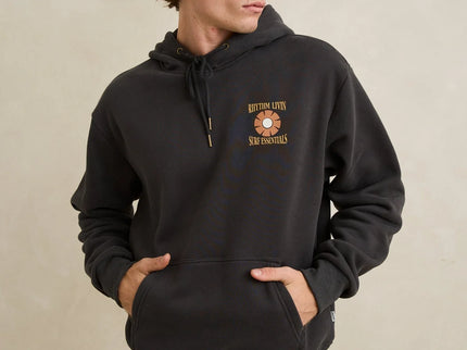 Rhythm Rhythm Heren Surf Essential Hoodie Washed Black