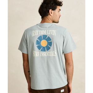 Rhythm Rhythm Heren Surf Essential Tee Seafoam