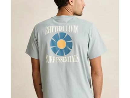 Rhythm Rhythm Heren Surf Essential Tee Seafoam