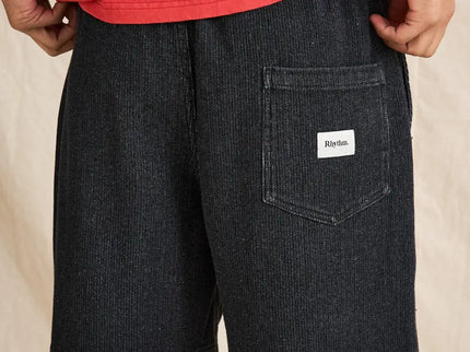 Rhythm Rhythm Heren Textured Wale Jam Shorts Black