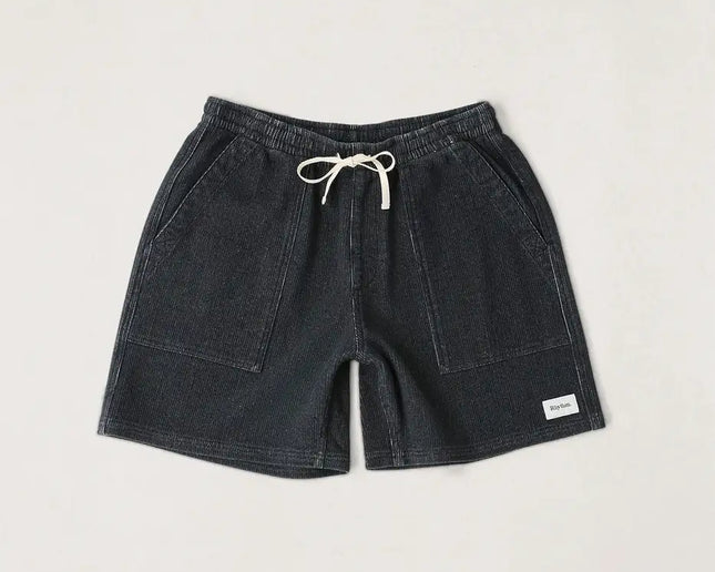 Rhythm Rhythm Heren Textured Wale Jam Shorts Black