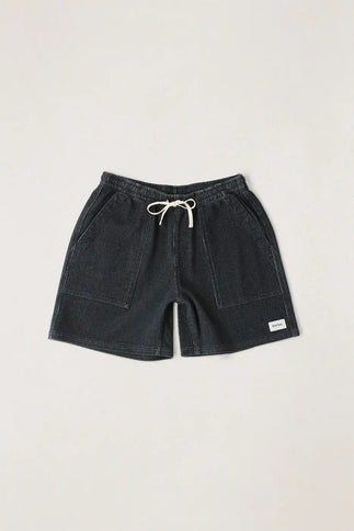 Rhythm Rhythm Heren Textured Wale Jam Shorts Black