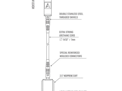 ROAM ROAM 8ft Premium Leash Sea Green