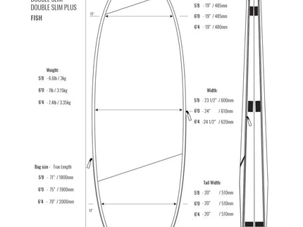ROAM ROAM Tech PLUS Double Slim Hybrid/Fish Board Bag