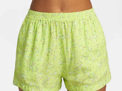 RVCA RVCA Dames Sawyer Print Elastic Waist Shorts Neon Green
