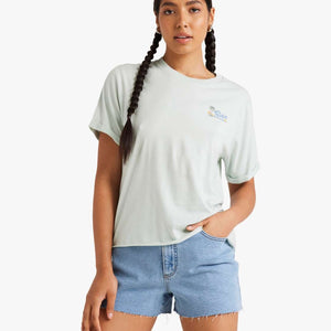 RVCA RVCA Dames Sunset Cuffed Tee Green Tea